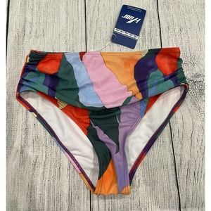 Hilor Swim Bikini Bottom Womens XS Multicolor Swimsuit O9
